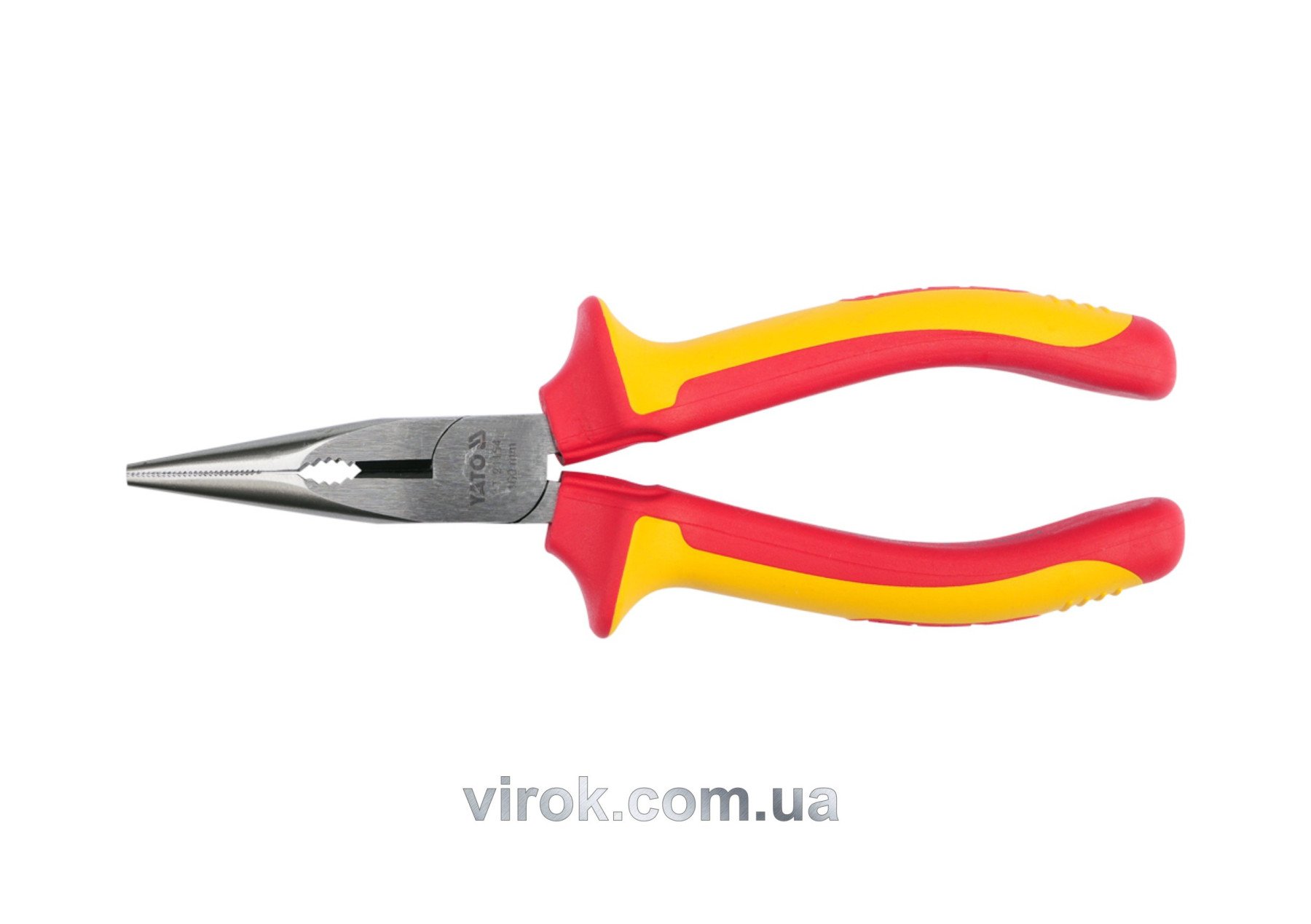 YATO Щипці електромонтажні подовжені півкруглі прямі YATO : L= 160 мм з ізоляцією 1000V  | YT-21154