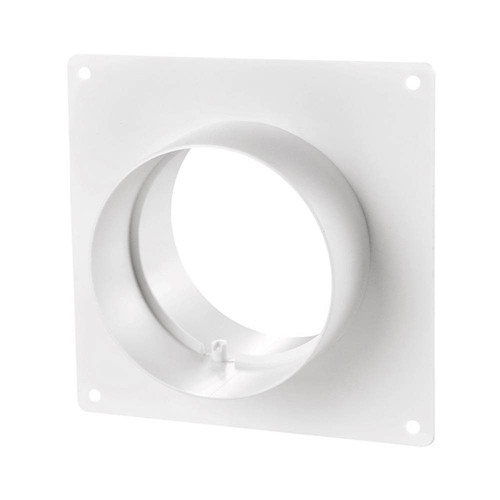 Зєднувач круглих каналів, d 125 мм, з накладною пластиною 170х170 мм Air | 61-481-1