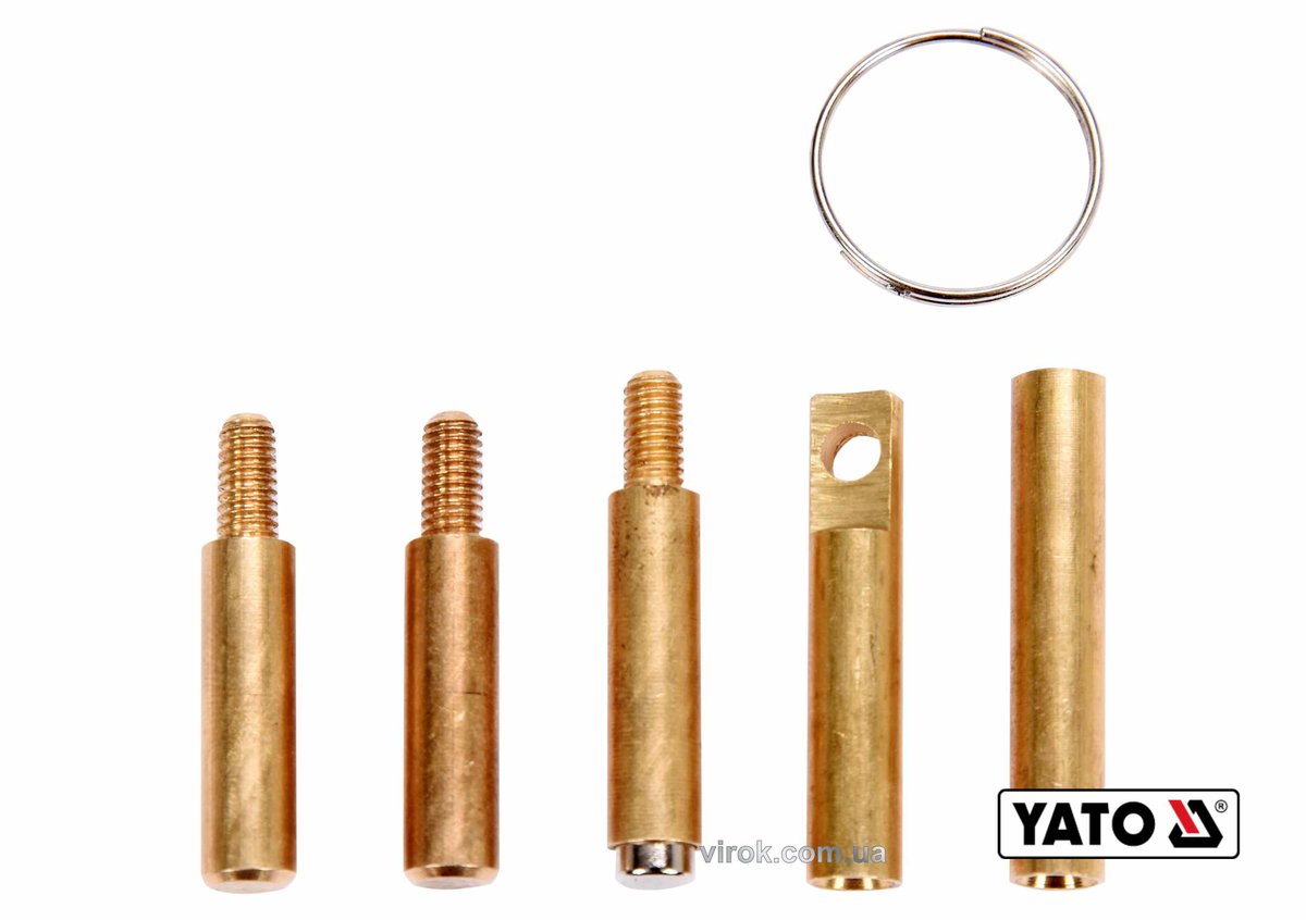 YATO Наконечники до протягувачів кабелів YATO : мідні, намагнічені з кільцем, 5 шт  | YT-23201