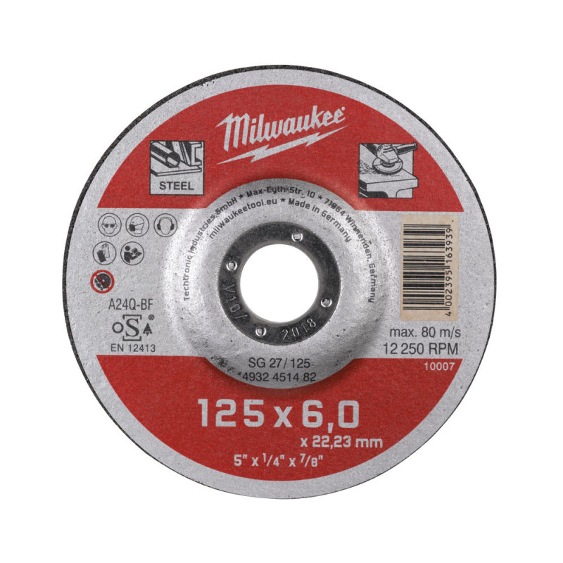 MILWAUKEE Диск зачисний по металу , SCS 41/125х6, Ø125мм | 4932451482