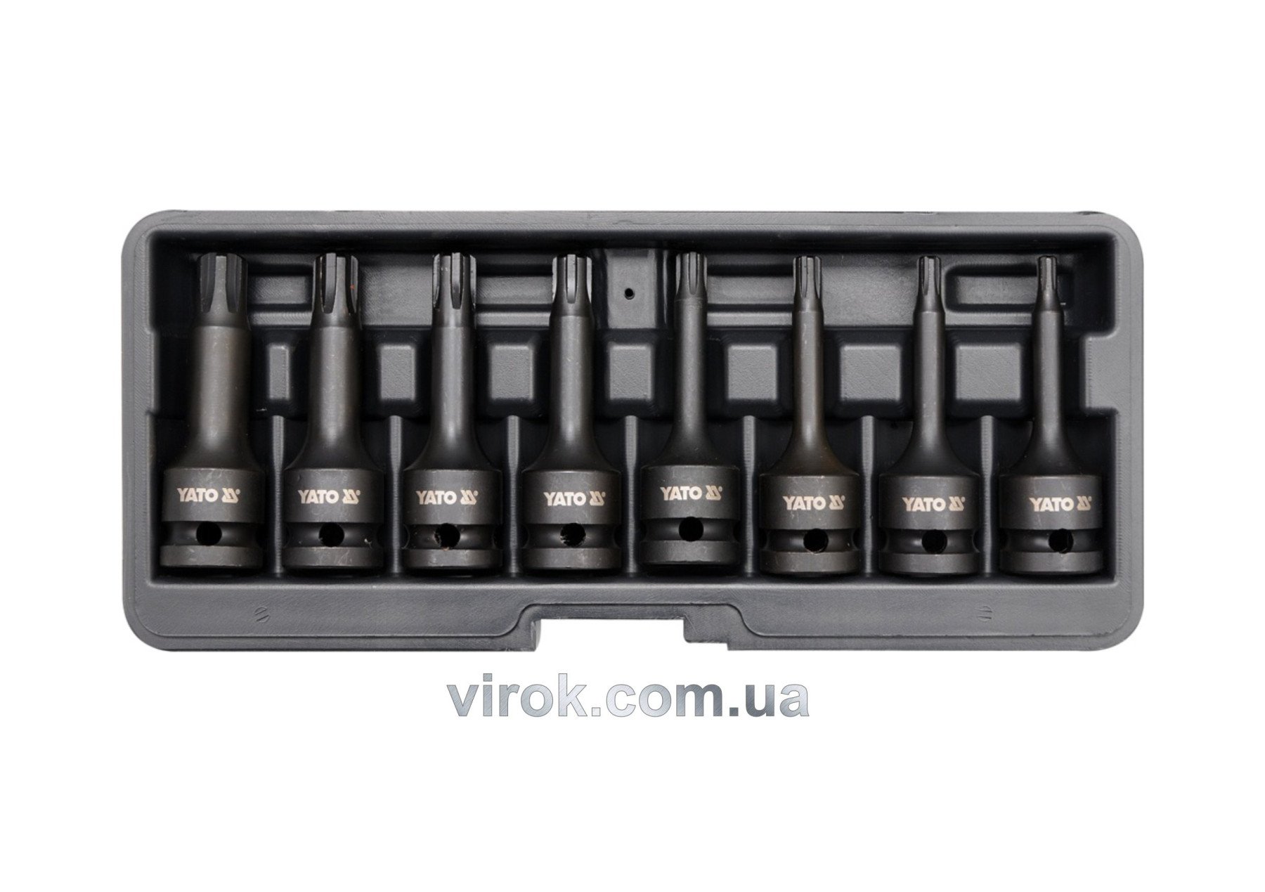 YATO Набір насадок викруткових ударних YATO : RIBE M5-M13. квадрат 1/2". 8 Од.  | YT-1068