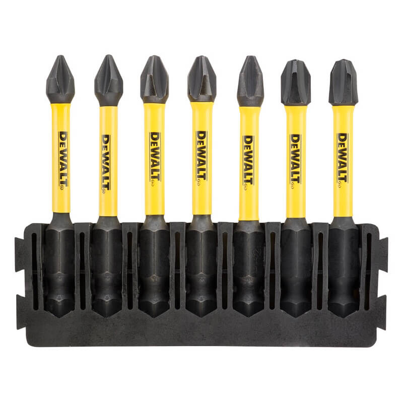 Касета з бітами DeWALT FlexTorq, L = 57 мм, біти Рh1 - 2 шт, Рh2 - 3 шт, Рh3 - 2 шт.