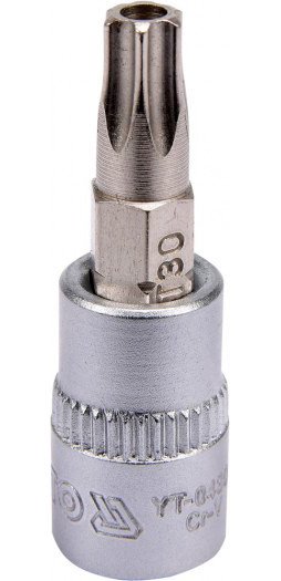 YATO Головка торцева до квадрату 1/4" YATO з насадкою "TORX" Т30, L= 37 мм  | YT-04306