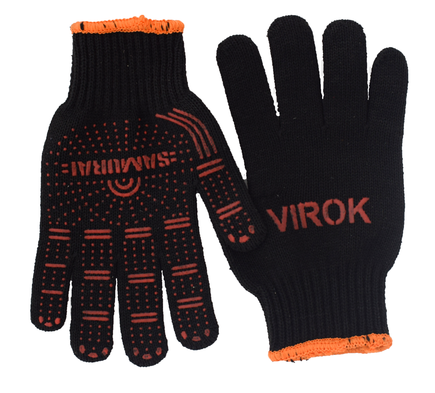 VIROK Рукавиці трикотажні SAMURAI з двостороннім ПВХ (10 клас,бавовна 40%,поліестр 60%)розм.10 | 83V