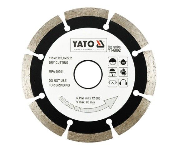 YATO Отрезной алмазный диск 'SEGMENT' 115мм YT-6002