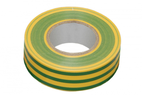 Изоляционная лента желто-зеленая 0.14х17мм 10м (пачка, кратно 10шт) APRO