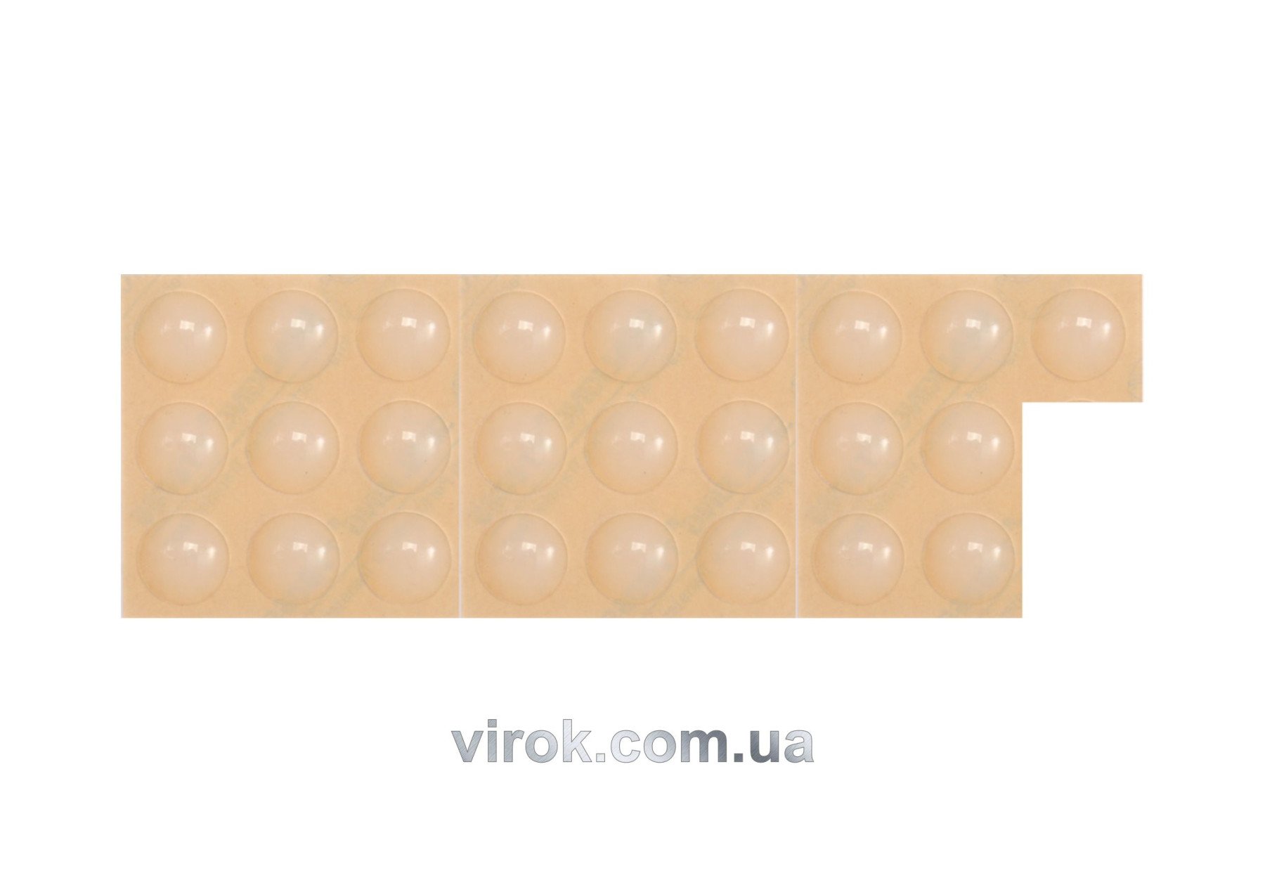 VOREL Прокладка силіконова самоклеюча під меблі , 8мм, набір 25шт  | 74910