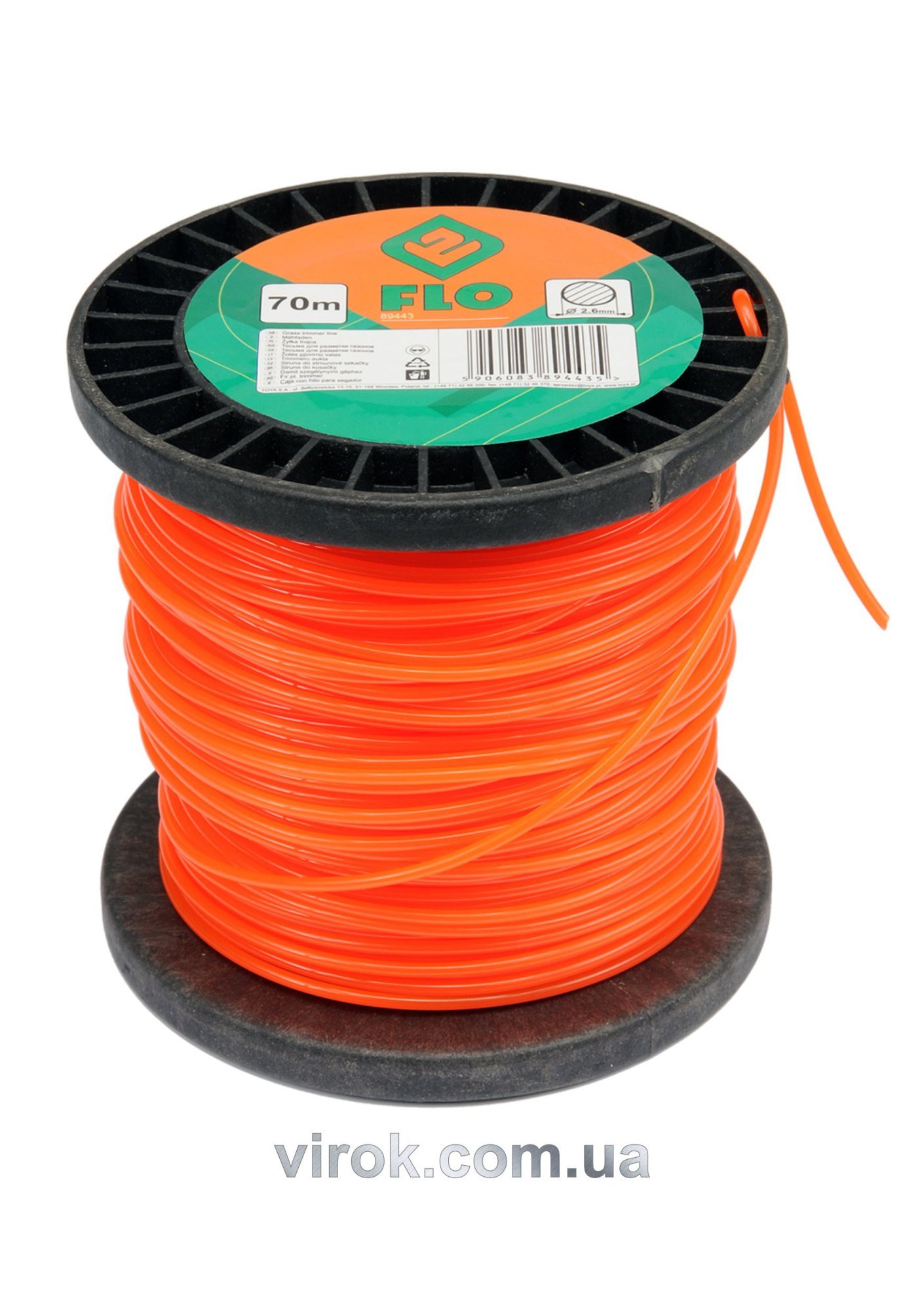 FLO Жилка для тримера кругла 2,6 мм х 70 м (бобіна)  | 89443