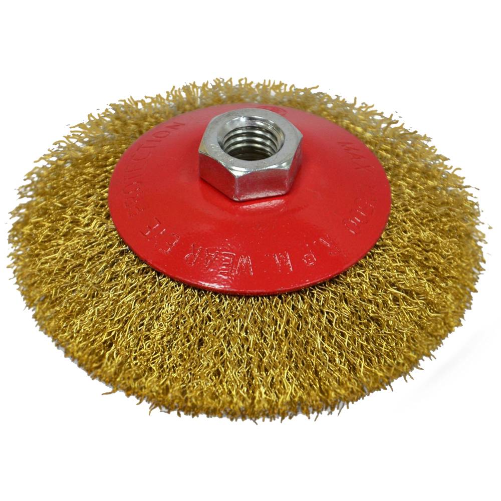 Щітка крацовка кругова, латунна, 100мм Spitce | 18-102