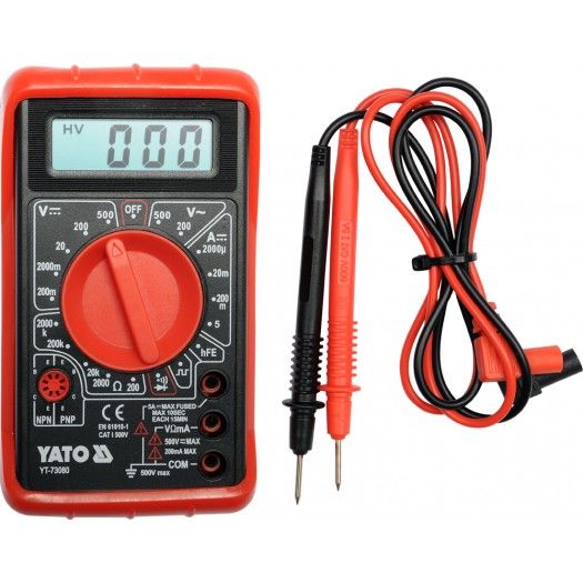 YATO Мультиметр для вимірювання електричних параметрів YATO : цифровий  | YT-73080
