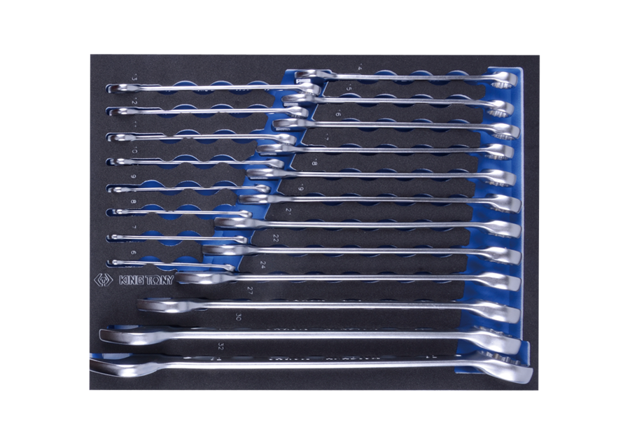 KING TONY Набор ключей комбинированных метрических (EVA FOAM) 20шт | 9-12D20MRV