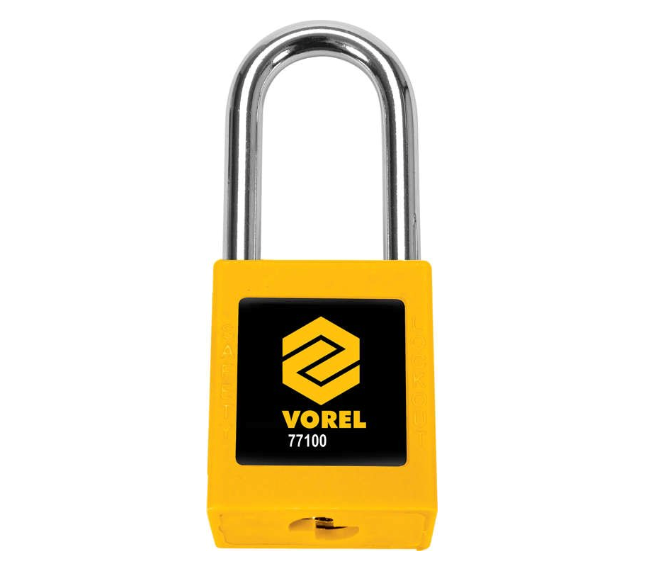 VOREL Замок навісний з дугою Ø= 6 мм, h= 38 мм, 2 ключі, корпус покритий нейлоном- 40х20хм45 мм  | 7