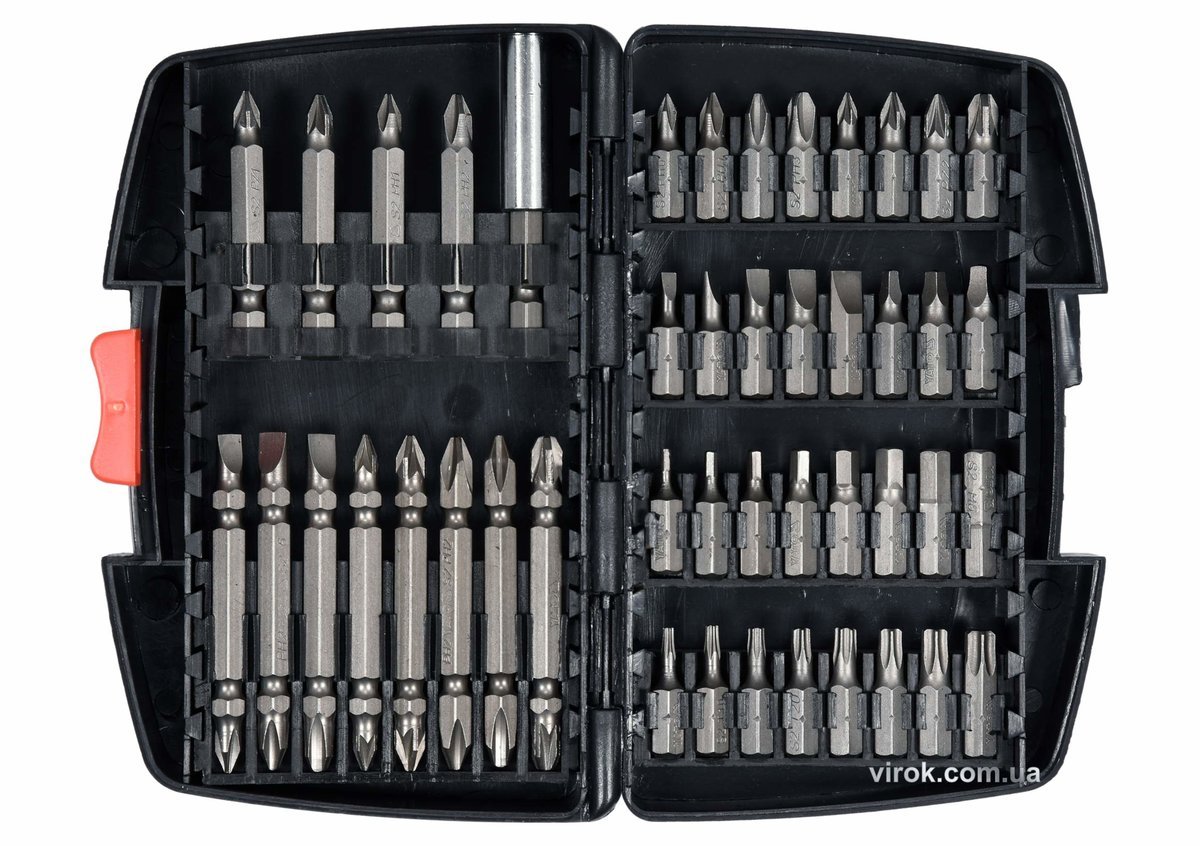 YATO Набір насадок викруткових YATO з тримачем : 1/4", 45 шт.  | YT-04620