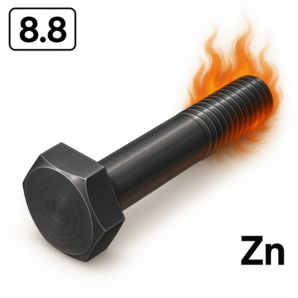 Болт DIN 931 M10x70 8,8 цинк гарячий