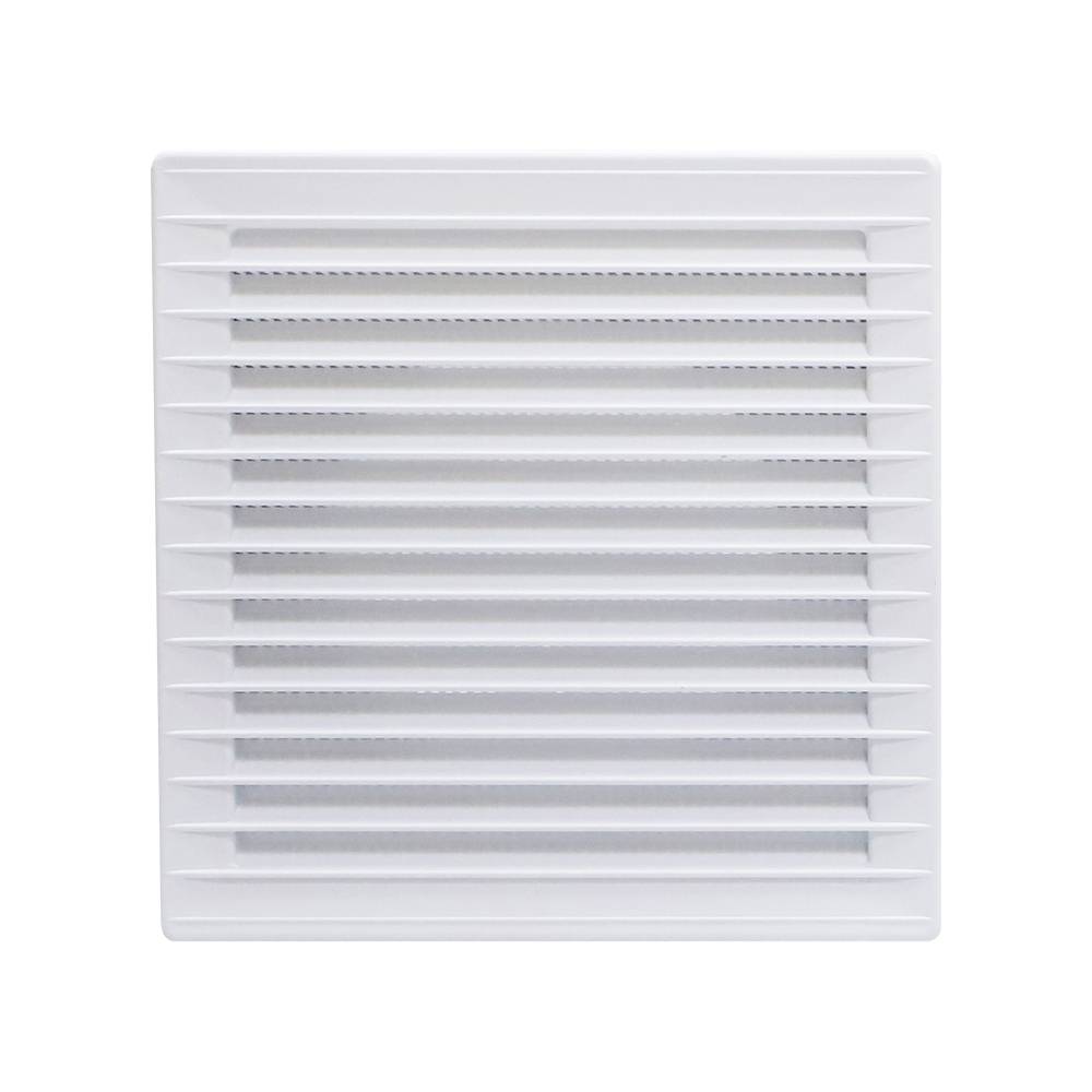 Решітка вентиляційна 172х172 мм, розємна, з пласт. сіткою, нахилені жалюзі, фланець d 100 мм Air