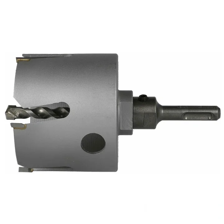 Коронка HELLER 68 мм ALLMAT в сборе, хвостовик SDS-plus, алюминий, кирпич, гипсокартон (26157)