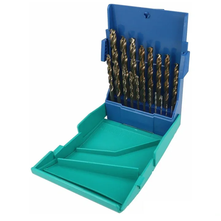 Набор сверл HELLER по металлу HSS-G TURBO 1-10 мм. шаг 0.5мм. 19 шт. (28706)