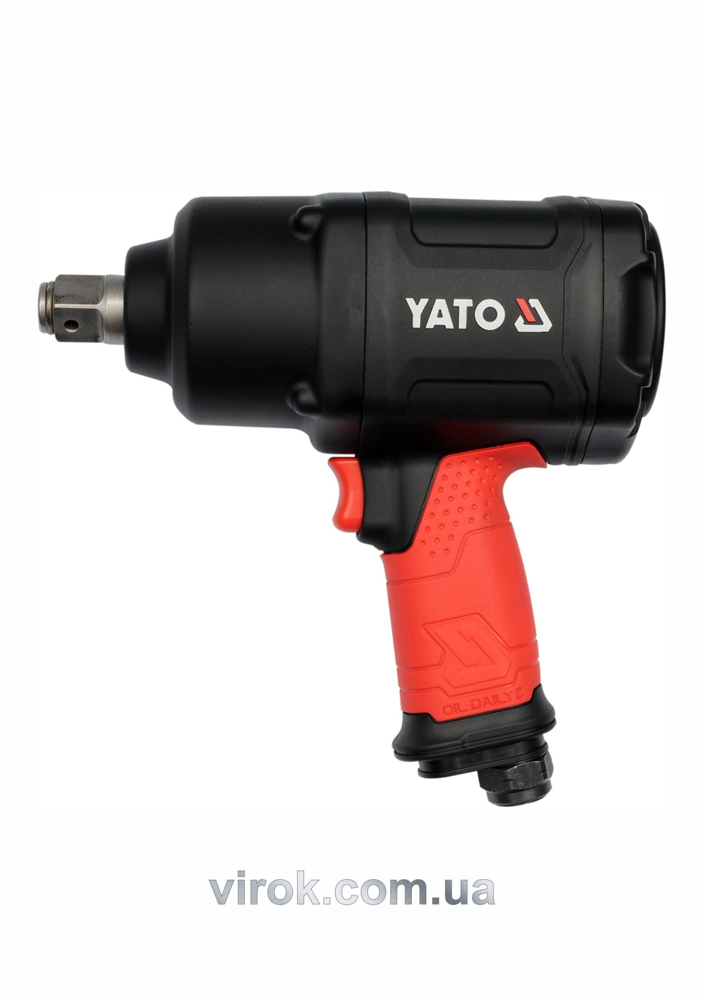 YATO Гайковерт ударний пневматичний YATO : квадрат 3/4", F=1630 Nm, 5500 об./хв, повітря-198 л/хв  |