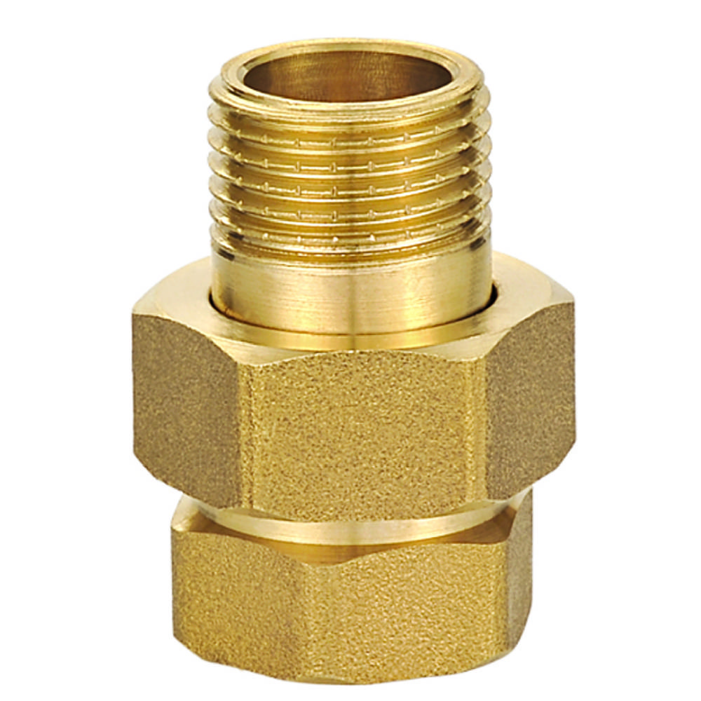 Згін прямий латунний американка 1В-1З Double-lin | 78-253