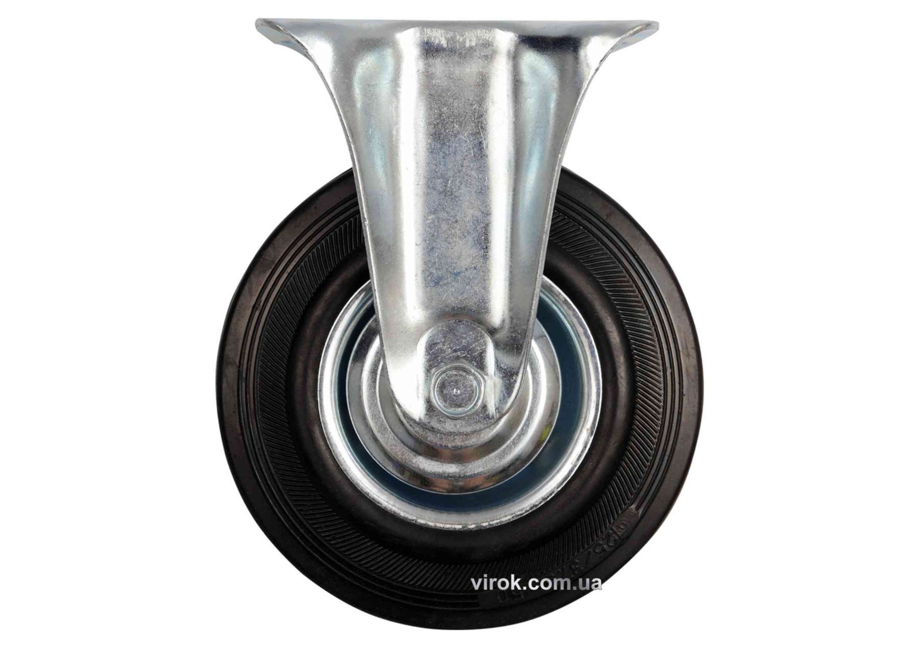 Колесо до візка Ø= 125 мм, b= 34 мм VOREL зі штивною опорою; h= 155 мм, навантаж.- 100 кг [22]
