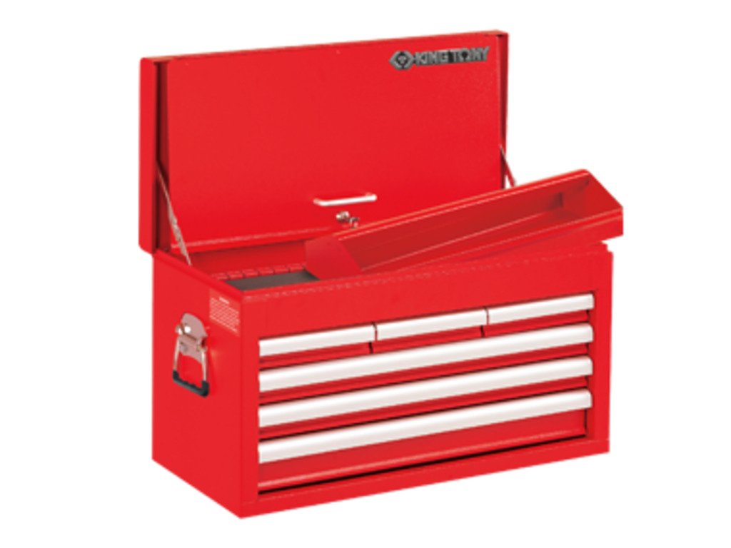 KING TONY Ящик инструментальный, 6 ящиков и отсек, красный | 87411-6B