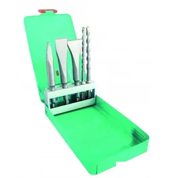 Набор буров и зубил HELLER Bionic SDS-plus 6/8/10х160 мм + пика/плоское/широкое зубило + подарок