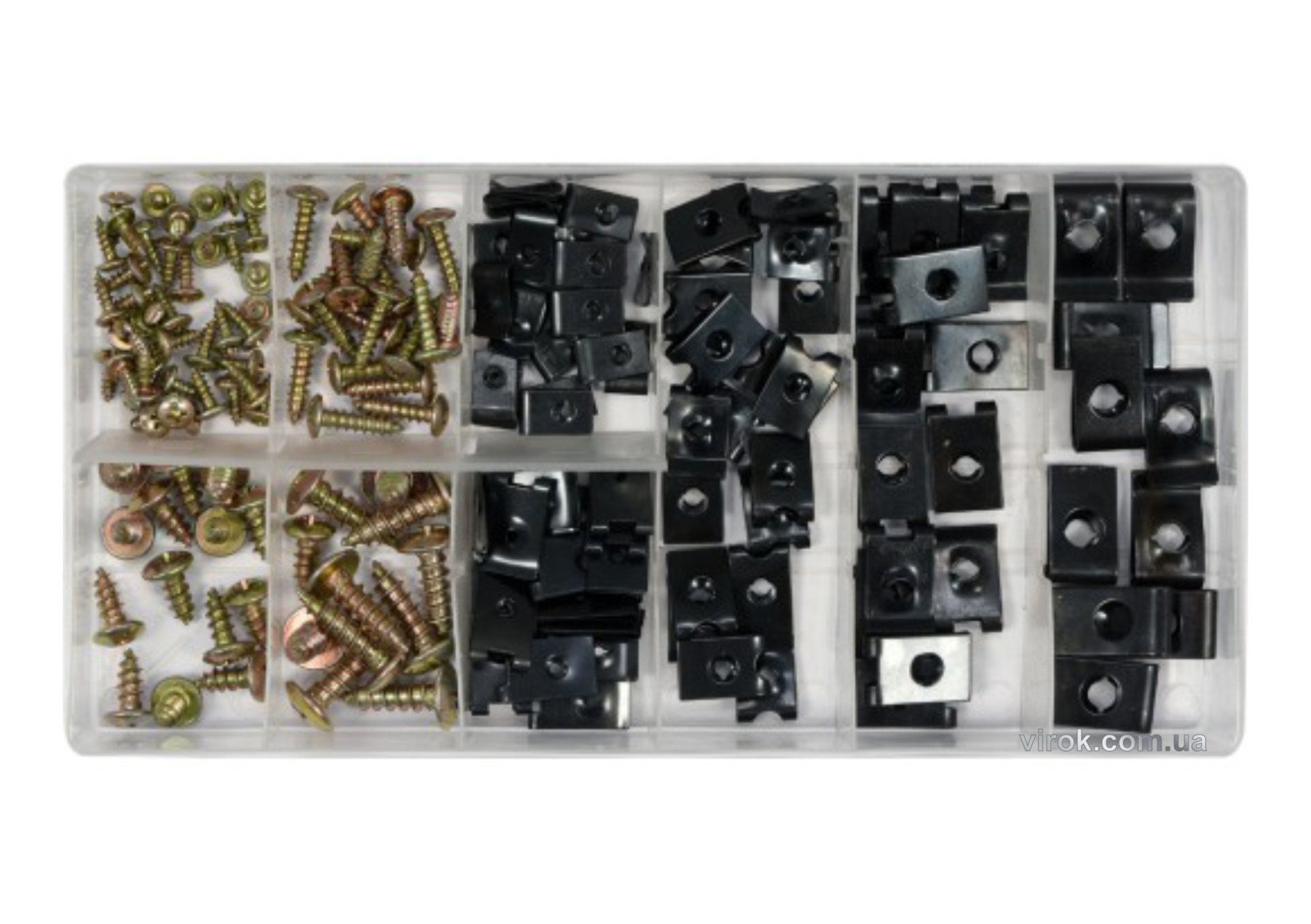 YATO Гвинти самонарізні і металеві кліпси YATO; наб. 170 шт.  | YT-06780