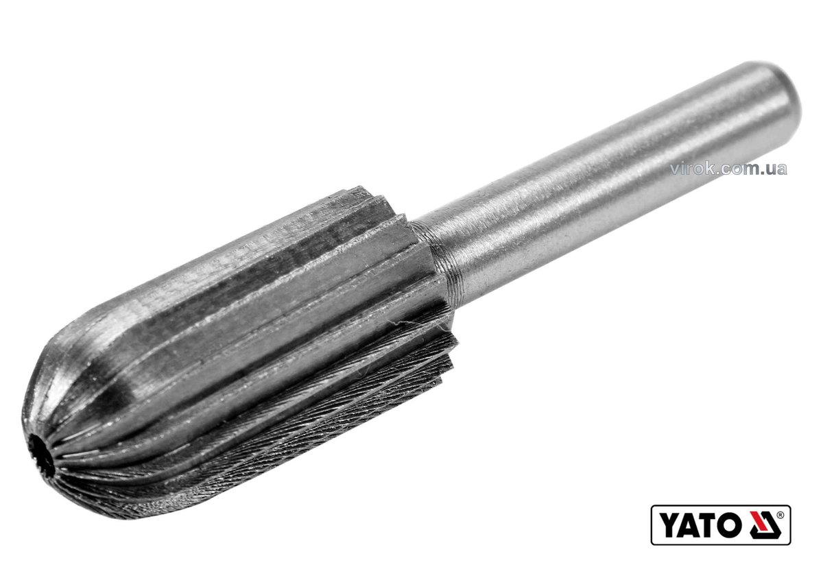 YATO Фреза циліндрична півкругла по металу YATO : Ø13 x 25/55 мм, HSS 4241, хвостовик- Ø6 мм  | YT-6