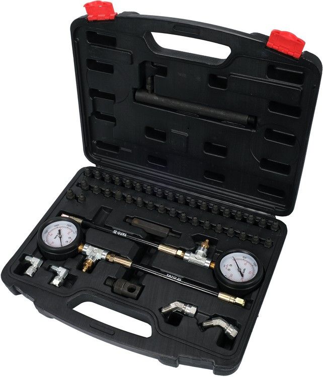 YATO Компресометр до гальмівних систем авто YATO: 0-20 МПа, зі спорядженням, 46 елем + кейс  | YT-73