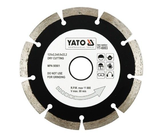 YATO Отрезной алмазный диск 'SEGMENT' 125мм YT-6003