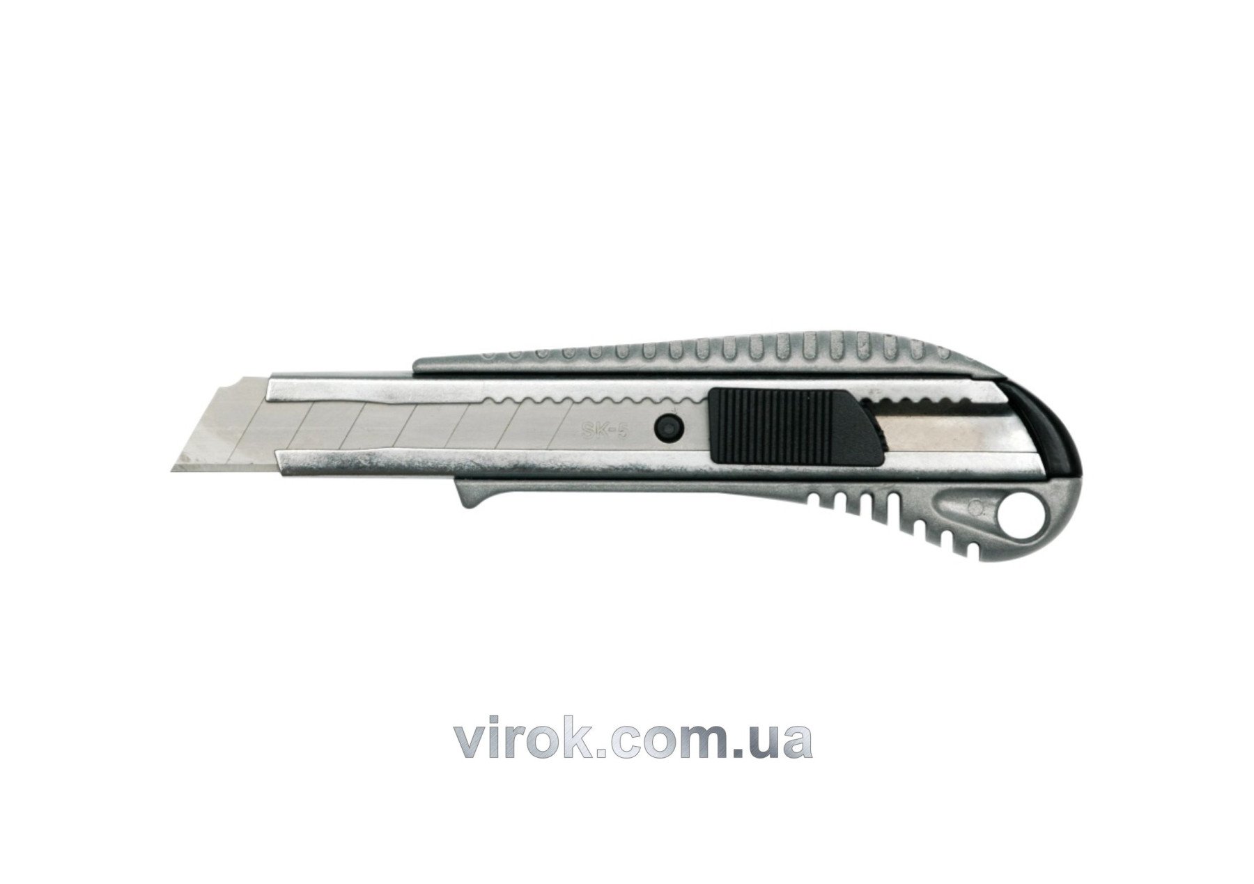 VOREL Ніж з висувним лезом з відломними сегментами : М= 18 мм, металевий корпус  | 76184