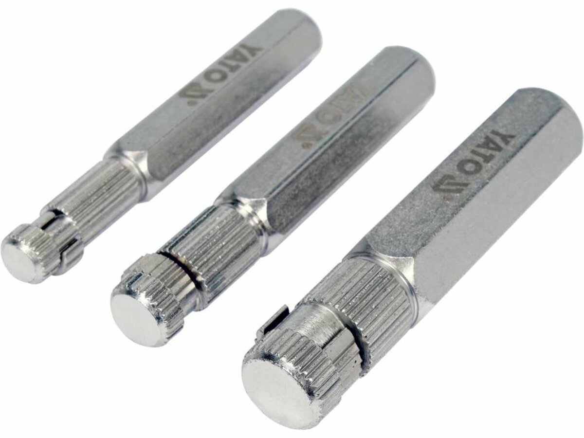 YATO Знаряддя для викручування ніпелів YATO 3/8", 1/2", 3/4", 3 елем.  | YT-21793