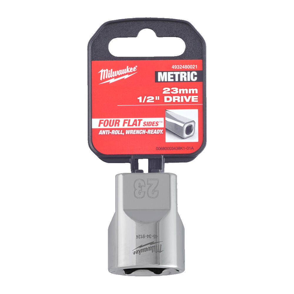 MILWAUKEE Головка хромована метрична 1/2'', 23мм | 4932480021