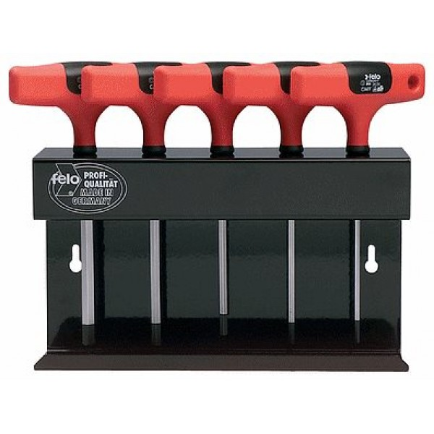 FELO Набор отверток Т-образных шестигранных SW + стойка // 30395180