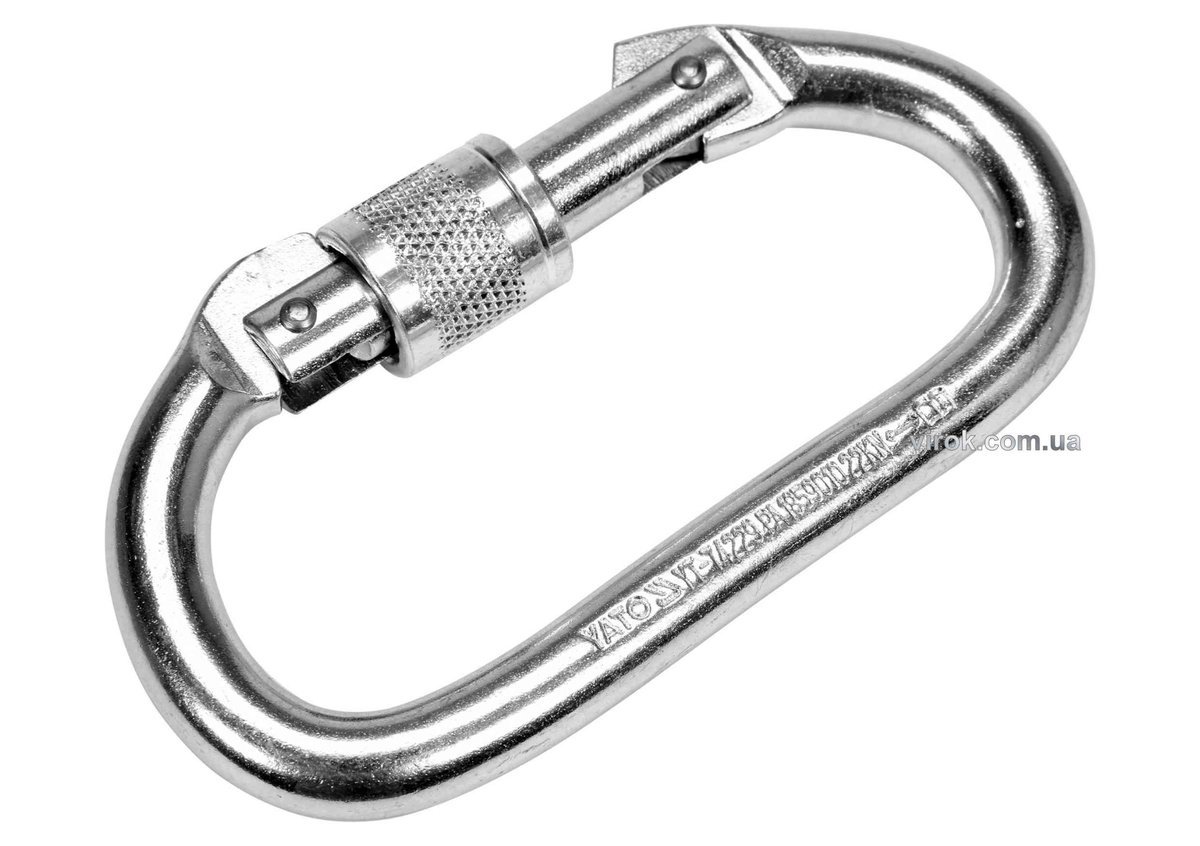 YATO Карабін сталевий, автозамикний YATO з зазором блокування 16 мм, 115 х 55 мм  | YT-74229