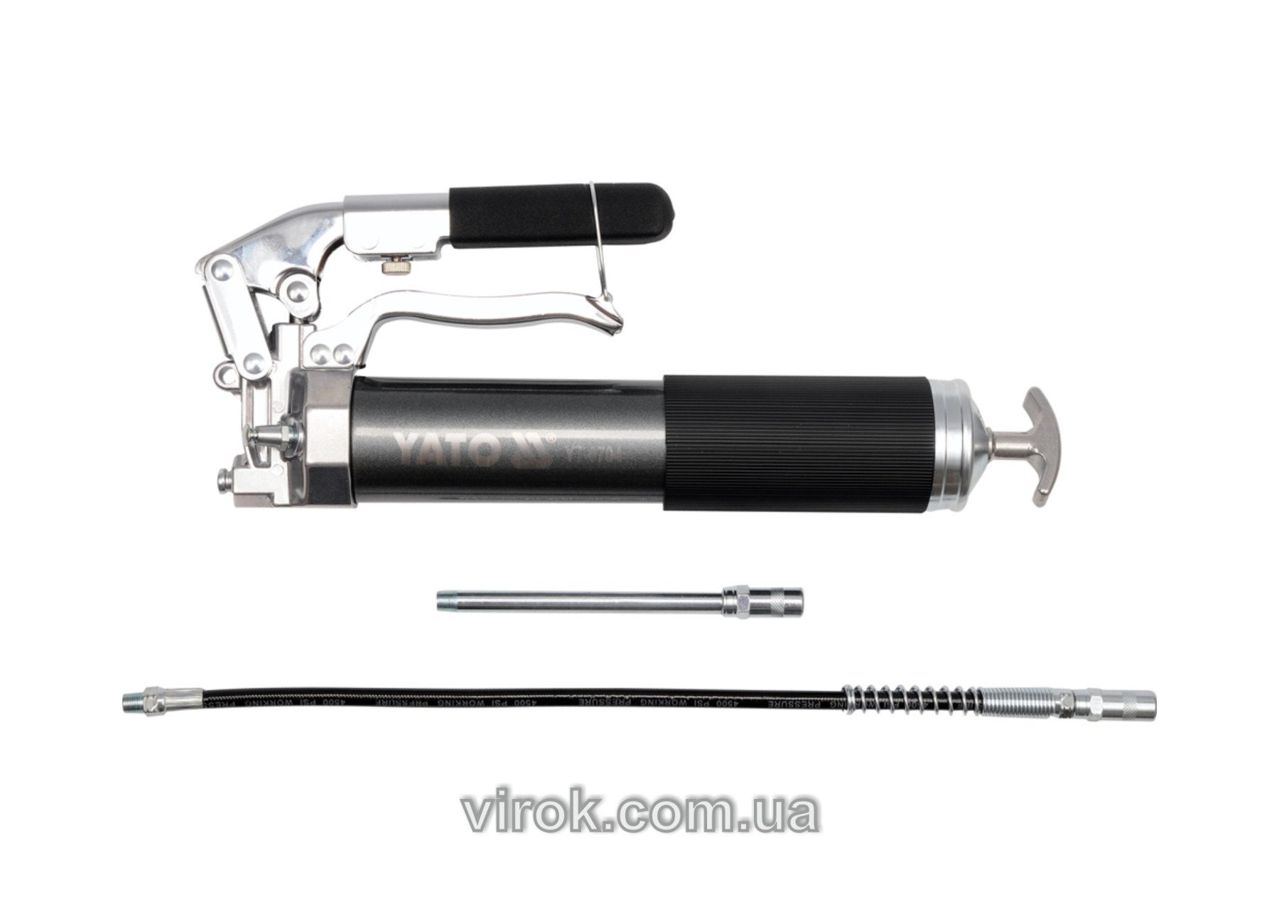 YATO Шприц мастильний YATO, 500 см³, 70 MPa. з жорстк. і гнучк. трубками  | YT-0704