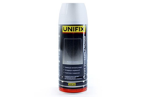 Эмаль грунтовочная универсальная акриловая белый мат 400мл UNIFIX