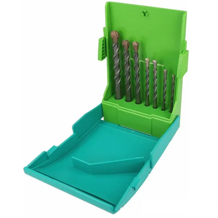 Heller Набор сверл по бетону 4/5/6/6/8/10/12; гранит, бетон, кирпич; металлическая кассета