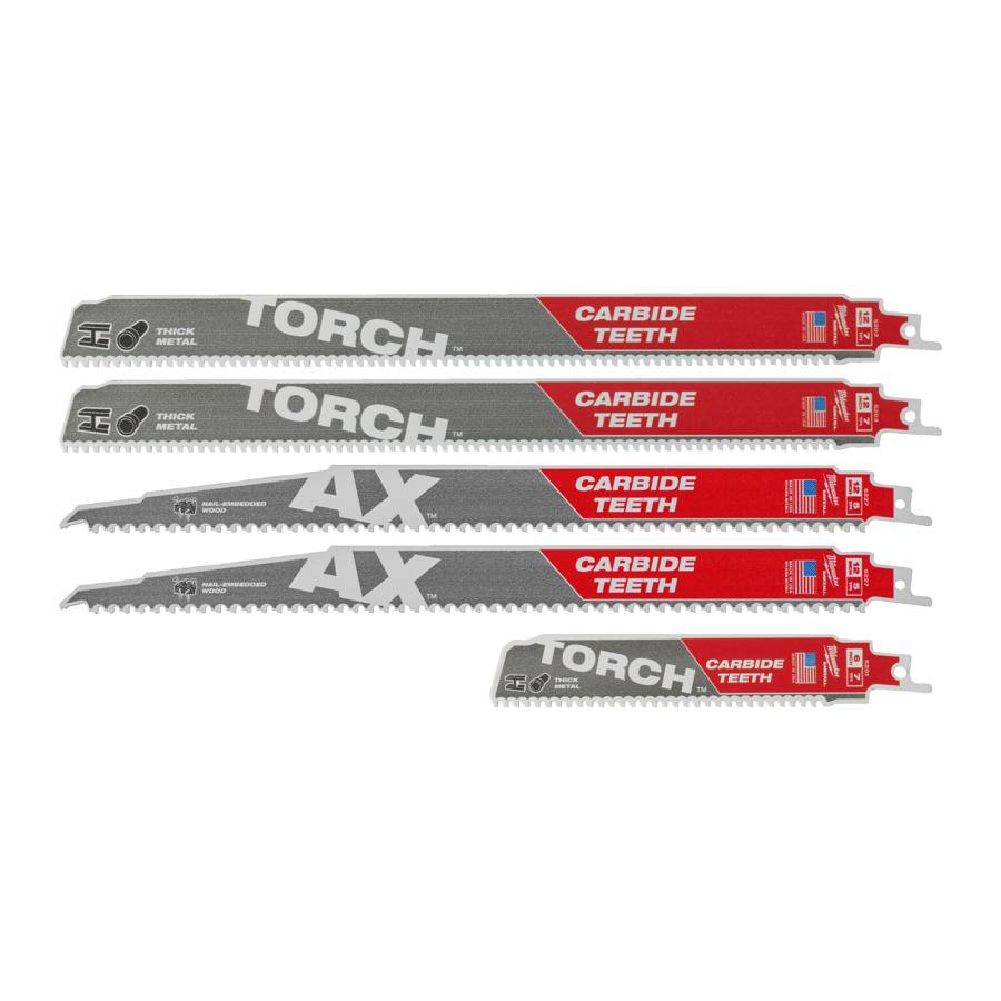 MILWAUKEE Набір полотен для шабельних пил SAWZALL CARBIDE, (5шт)