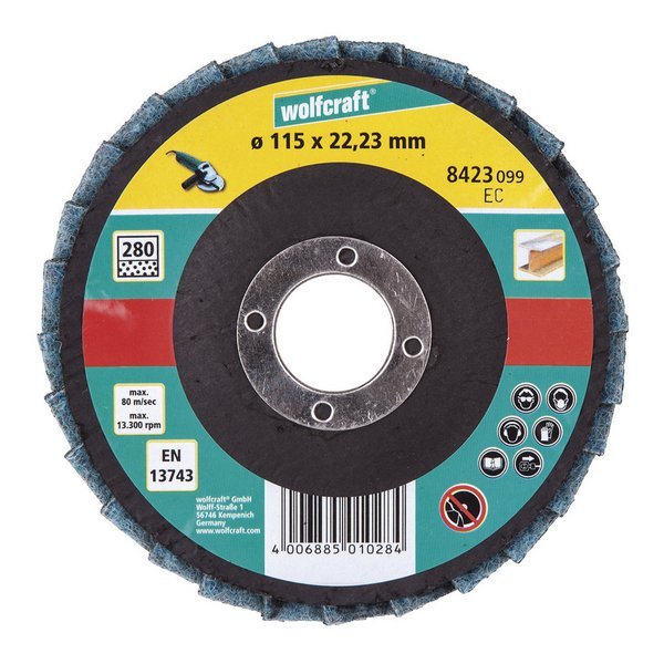 Wolfcraft диск с абразивными пластинками с волокном Ø 125 x 22 // 8421099