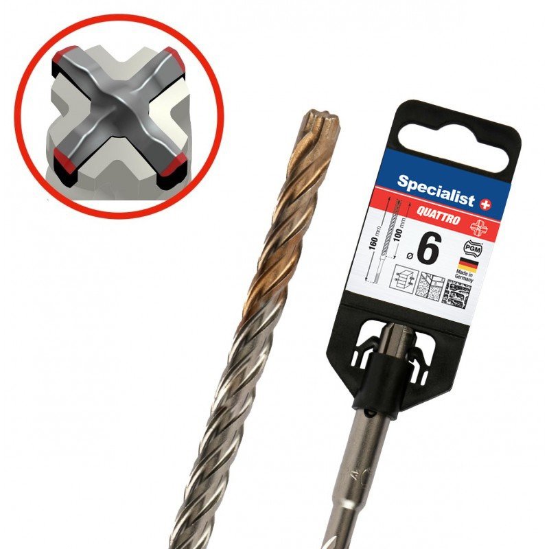 Specialist+ 19/3-06100 Бур SDS+ QUATTRO 6/100 x 160 мм