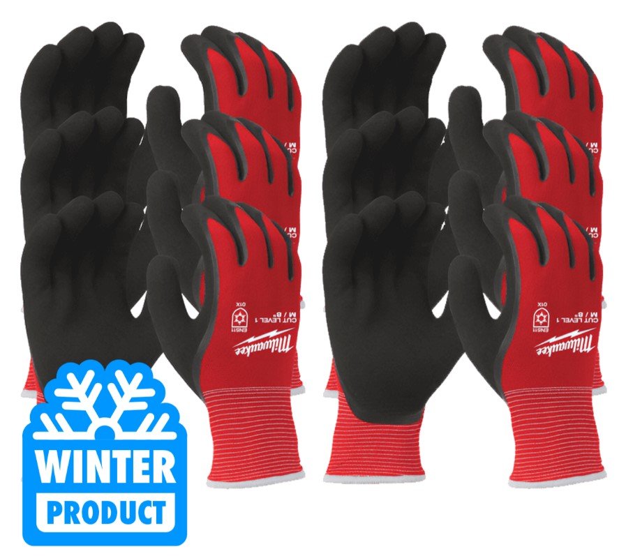 MILWAUKEE Перчатки с уровнем сопротивления порезам 1, зимние, размер XXL/11 (Многоштучная упаковка -