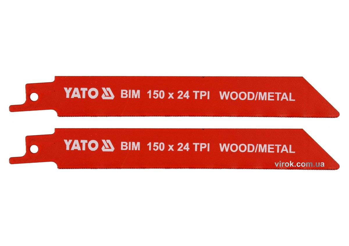 YATO Полотна по дереву і металу, бі-металеві, до шаблевої пили : l=150 мм, h=1 мм, 24 зубів/1", 2 шт