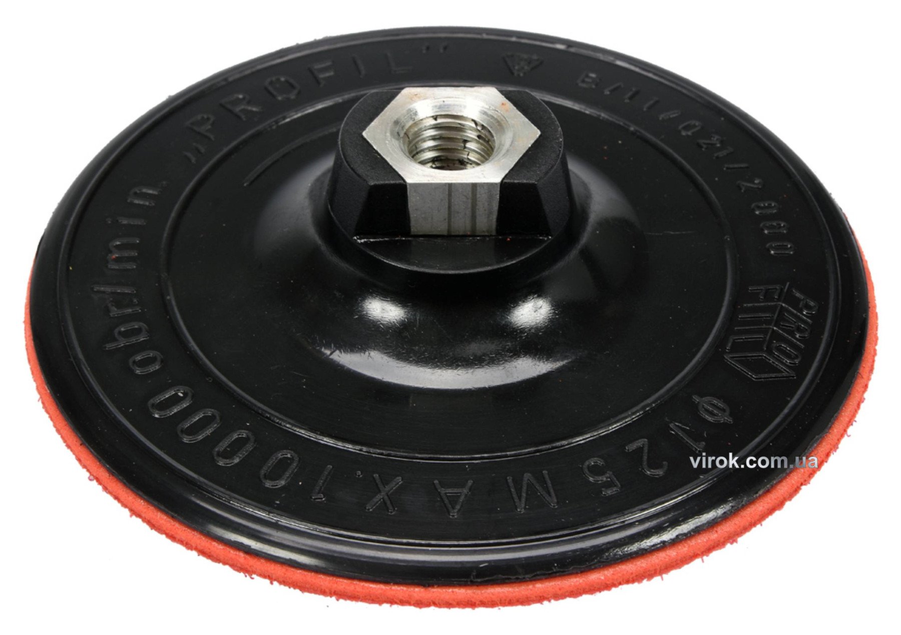 VOREL Круг-насадка шліфувальна з липучкою : Ø-125мм з гайкою М14  | 08500