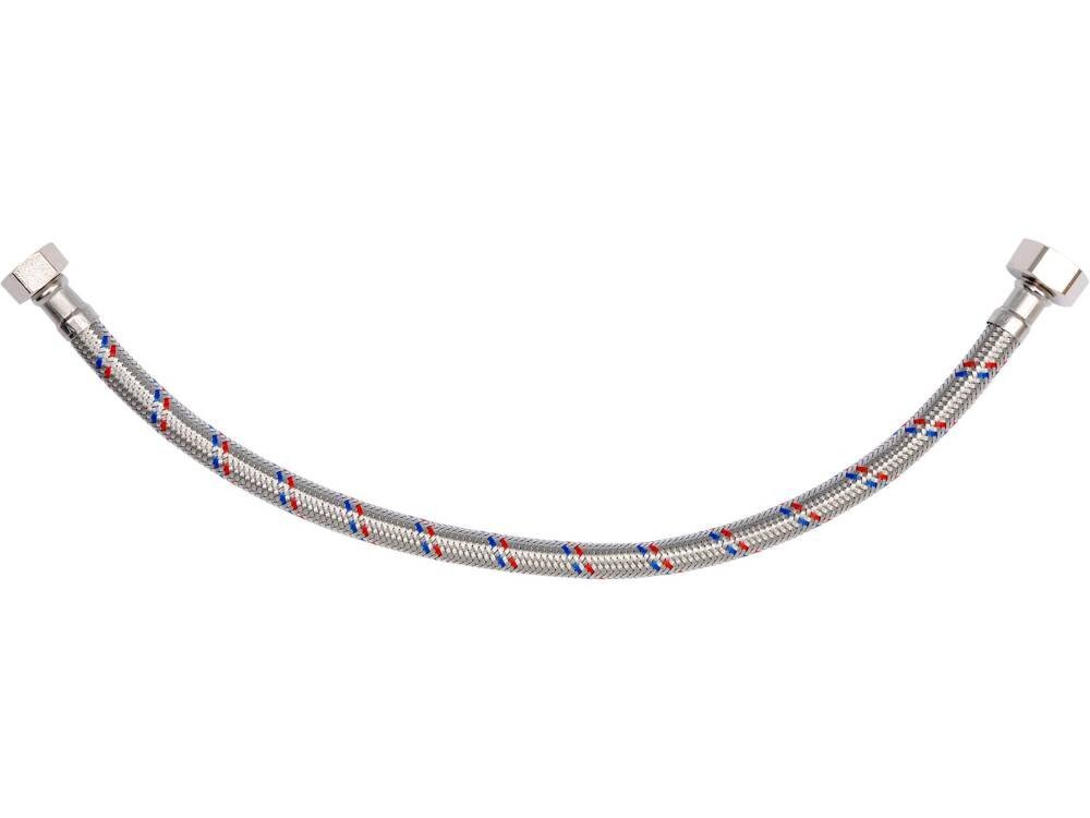 Шланг водопровідний з опліткою з нерж сталі FALA l= 400мм, Ø= 8/12, з'єднання F-1/2" х F-3/8" 1 МПа