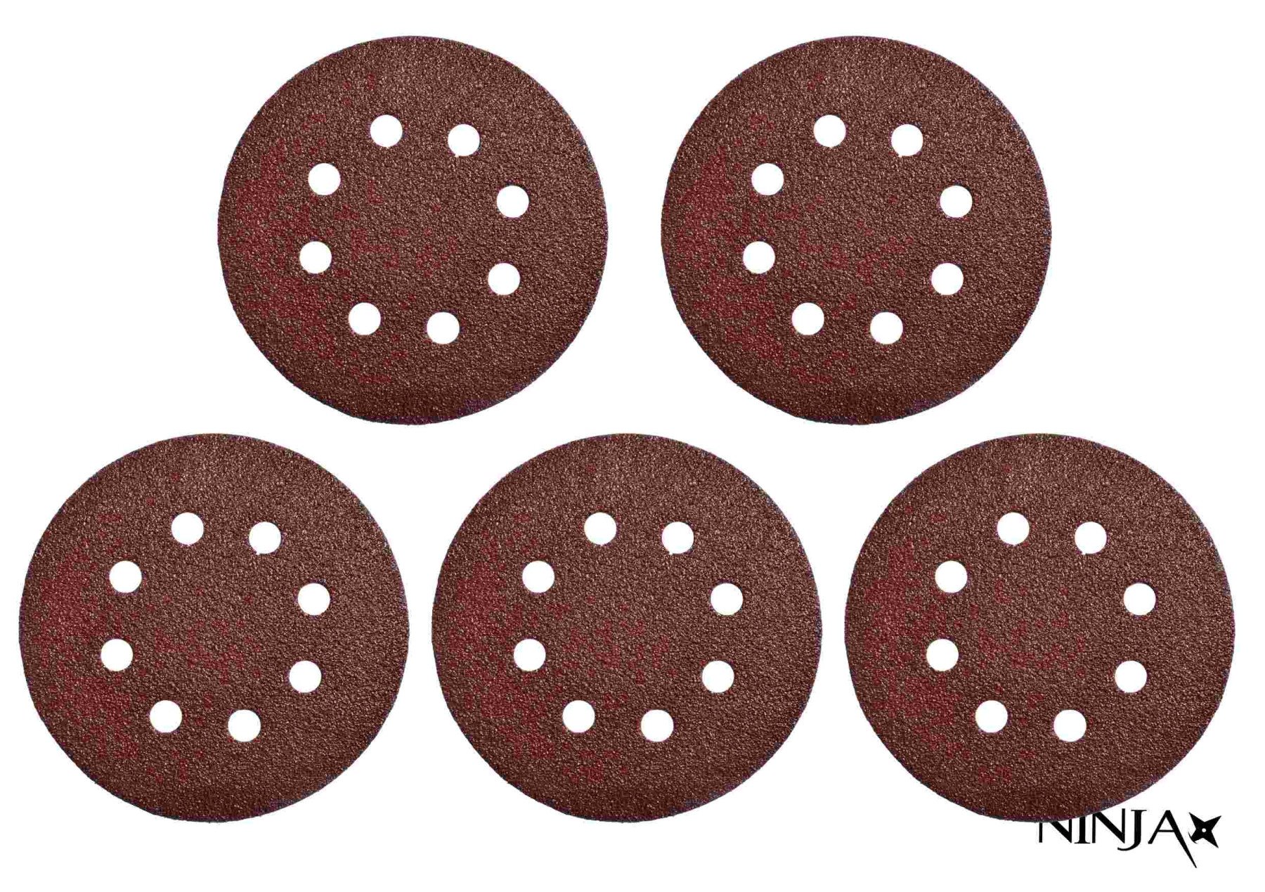 VIROK Круг шліфувальний самозачепний 8 отворів NINJA : Ø125 мм. Р320. універсальний Уп. 5 шт.  | 65V