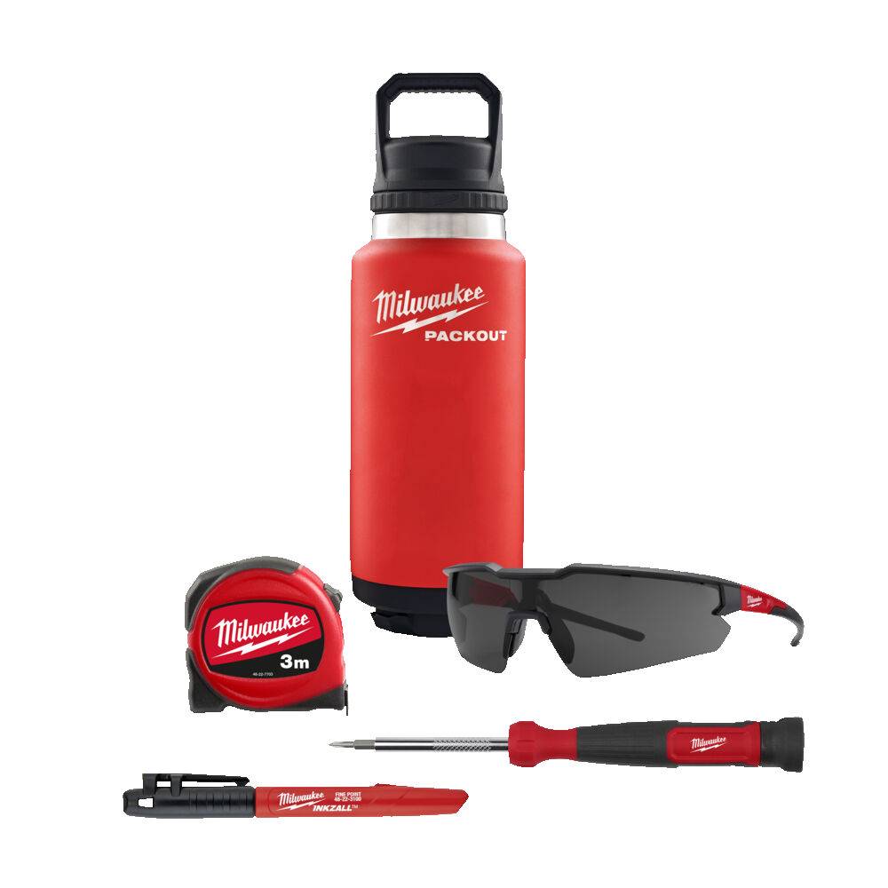 MILWAUKEE Набір з термопляшки та ручного інструмента PACKOUT (5од.)
