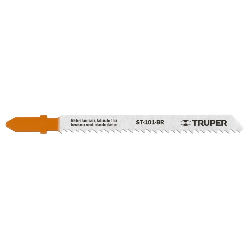 Truper ST-101-BR Полотно для эл.лобзика Т-хвостовик, дерево, чистый обратный рез, 10-TPI, 5шт.