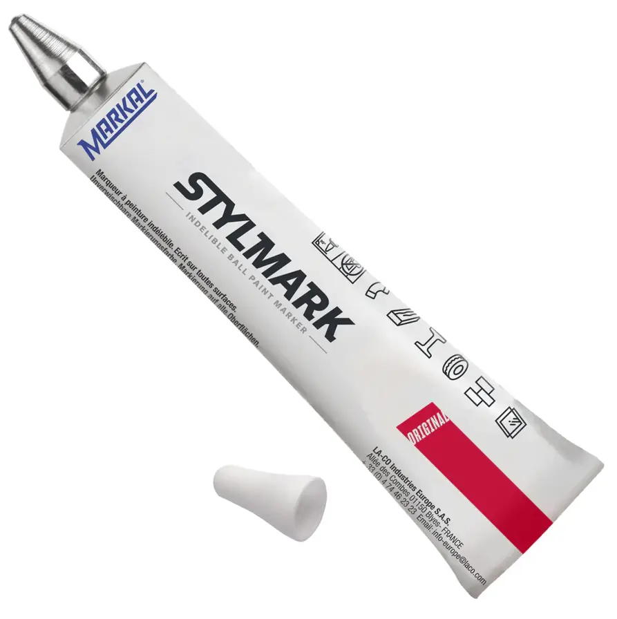 Маркер с металлическим шариковым наконечником Markal Stylmark 3мм
