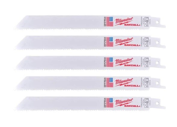 MILWAUKEE Полотно для шаб. пили , 200мм/ крок зуба 3,2/2,1мм, (5шт), (універсальні) | 48005093
